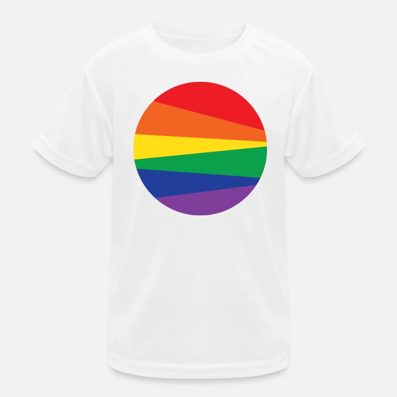 Rainbow-Circle Kinder Funktions-T-Shirt