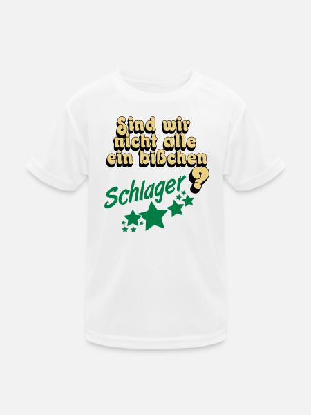 Schlager Party , Schlager Musik , Schlager Spaß - Kinder Funktions-T-Shirt - Weiß - Vorne