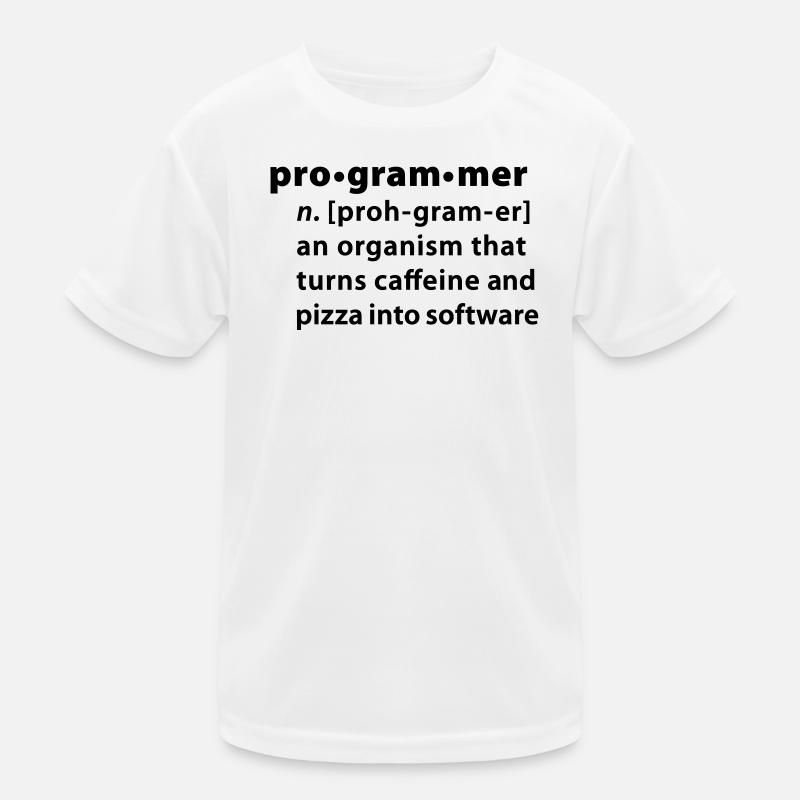 Programmer Wörterbuchdefinition - Kinder Funktions-T-Shirt - Weiß