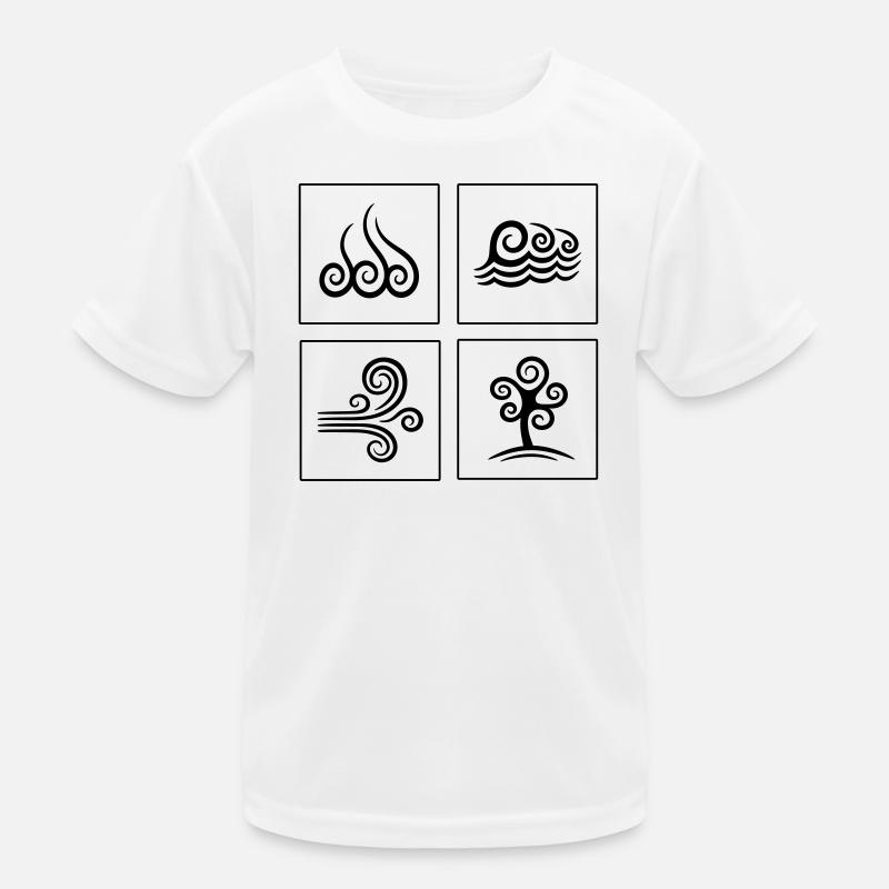 4 Elemente Kinder Funktions-T-Shirt