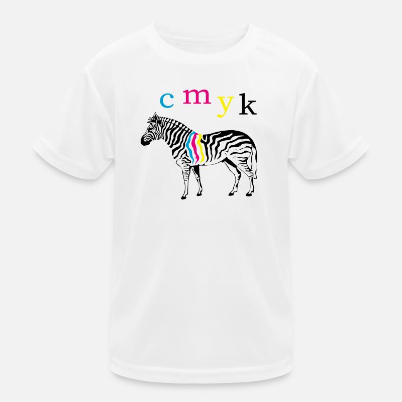 CMYK Zebra Kids Functional T-Shirt