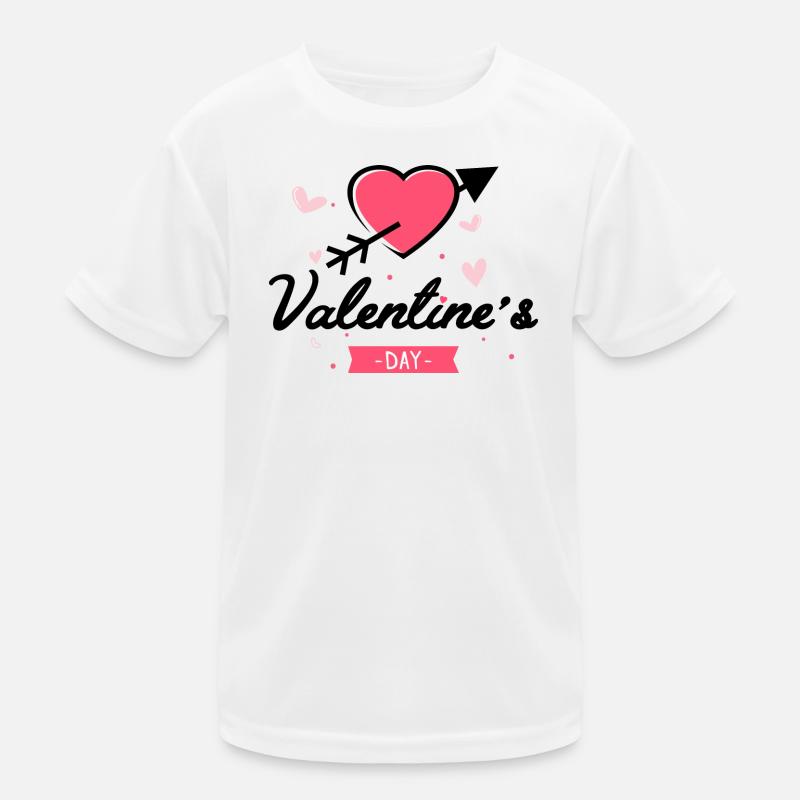 Bannière des cœurs d’amour pour la Saint-Valentin T-shirt sport Enfant