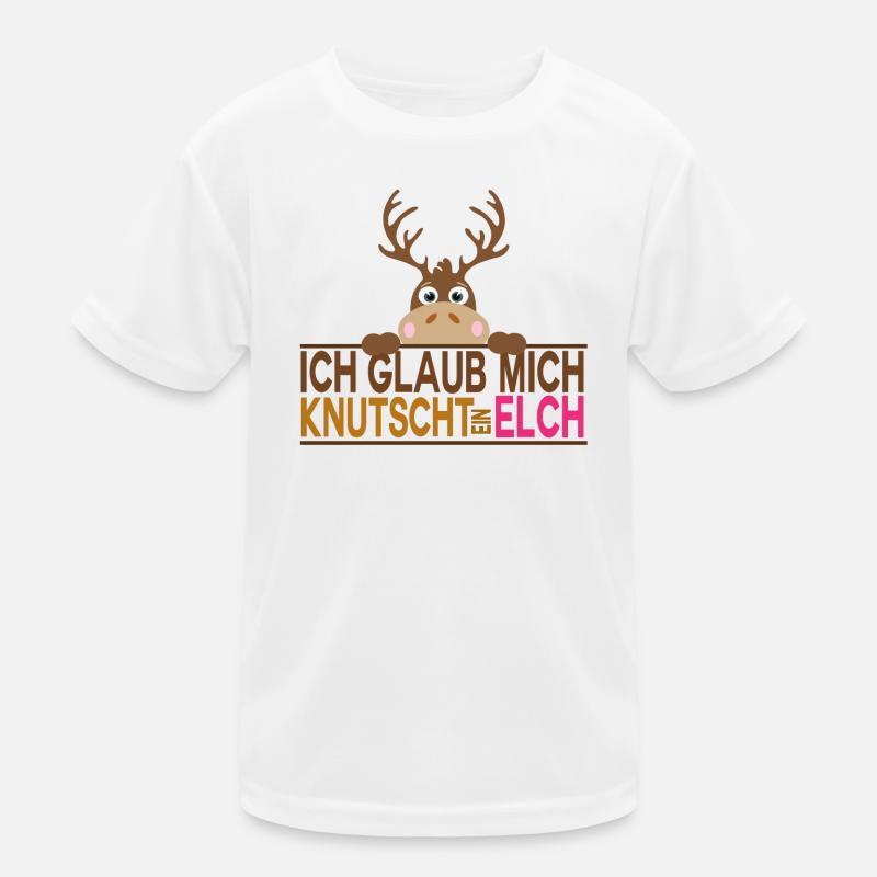Ich glaub mich knutscht ein Elch Kinder Funktions-T-Shirt