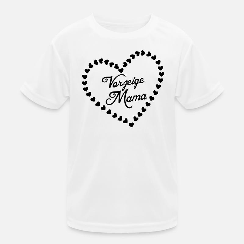 Vorzeigemama Mutter Muttertag Liebe Geschenk - Kinder Funktions-T-Shirt - Weiß