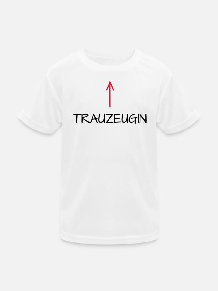Trauzeugin Junggesellenabschied Pfeil - Kinder Funktions-T-Shirt - Weiß - Vorne