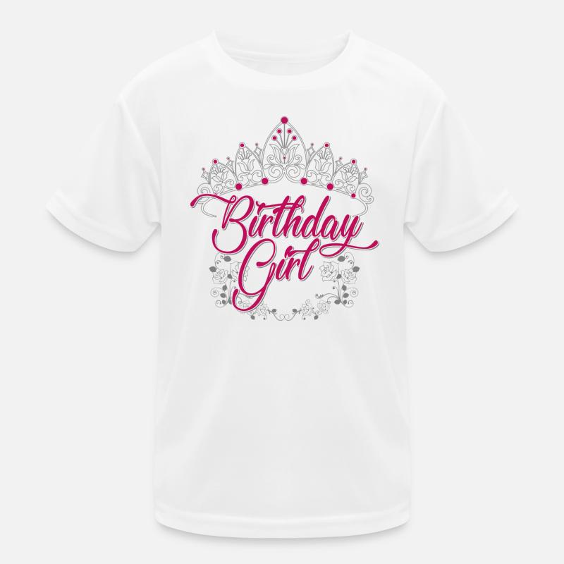 Geburtstagskind-Tiara-Schrift Kinder Funktions-T-Shirt