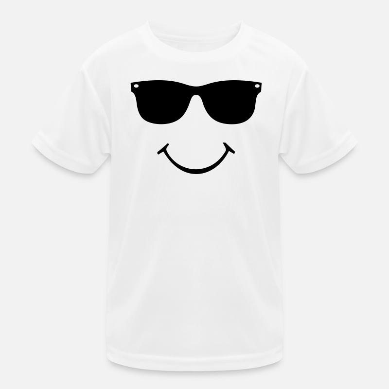 smiley face - Kinder Funktions-T-Shirt - Weiß