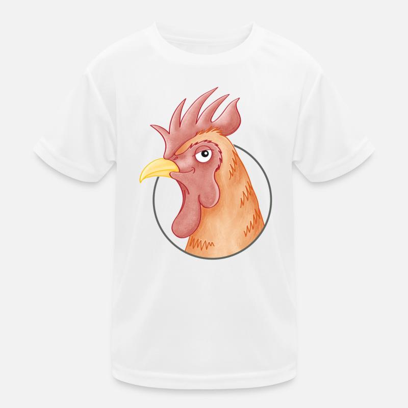 stolzer Hahn Kinder Funktions-T-Shirt