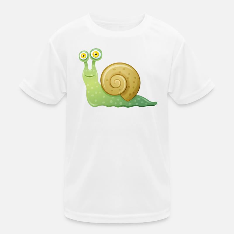 snail - Kids Functional T-Shirt - white