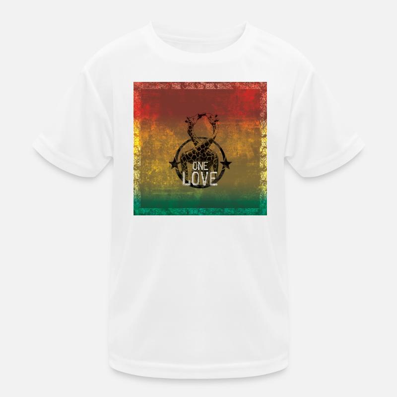 one love reggae - Kids Functional T-Shirt - white