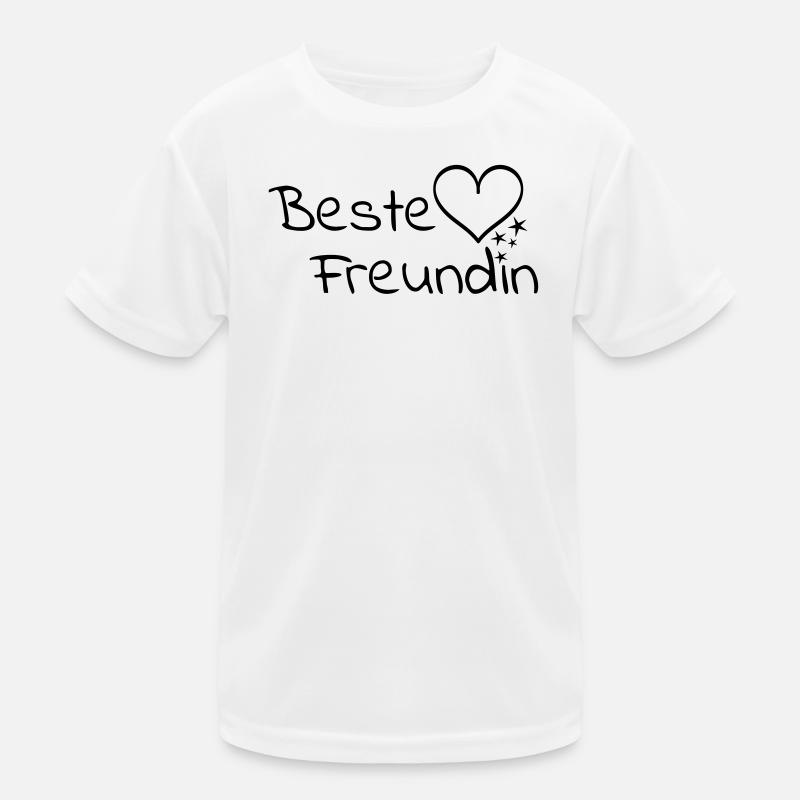 Beste Freundin - Kinder Funktions-T-Shirt - Weiß
