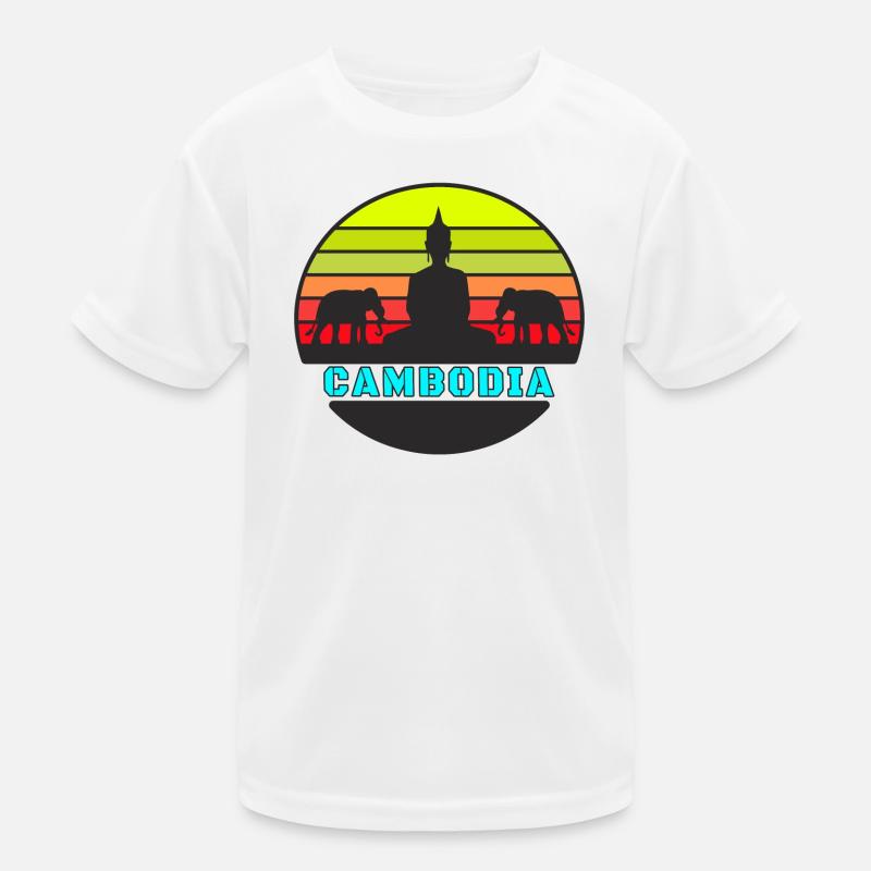 Kambodscha / Buddha / Elefant / Geschenk Kinder Funktions-T-Shirt