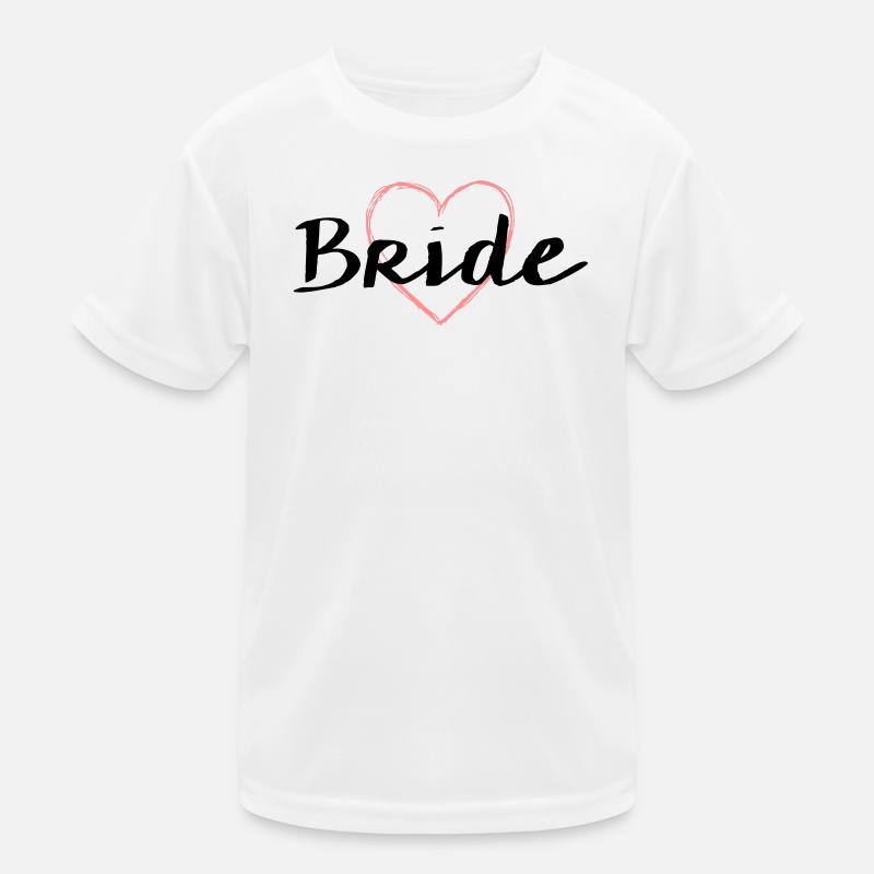 Bride Herz Junggesellenabschied Hochzeit Kinder Funktions-T-Shirt