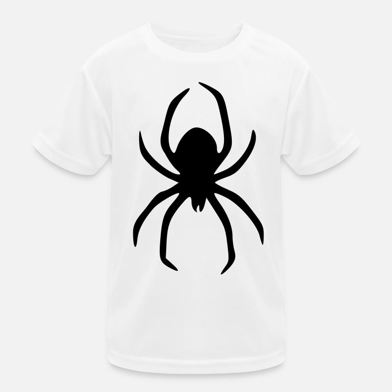 spinne - Kinder Funktions-T-Shirt - Weiß