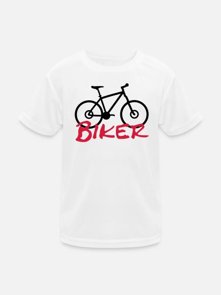 biker - Kids Functional T-Shirt - white - Front