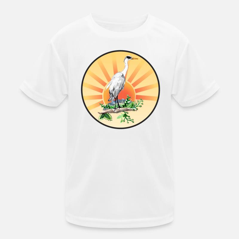 Héron cendré T-shirt sport Enfant