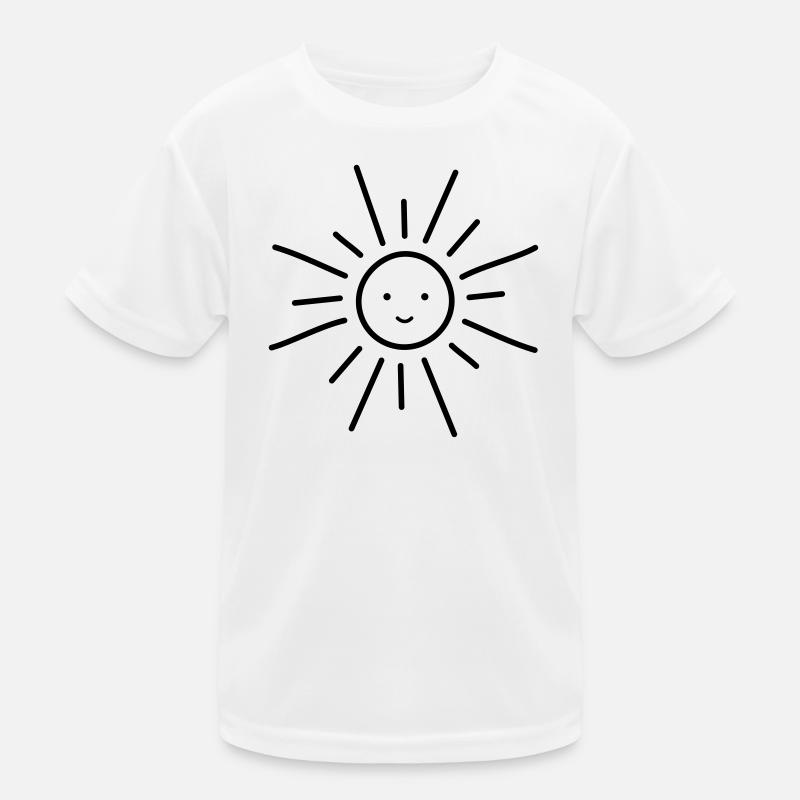 Sonne Sonnenschein strahlende Sonne Gesicht Kinder Funktions-T-Shirt