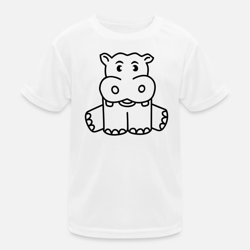 Baby Hippo Nilpferd Tier Cartoon Geschenk Kinder Kinder Funktions-T-Shirt