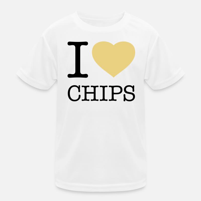 I LOVE CHIPS Kinder Funktions-T-Shirt
