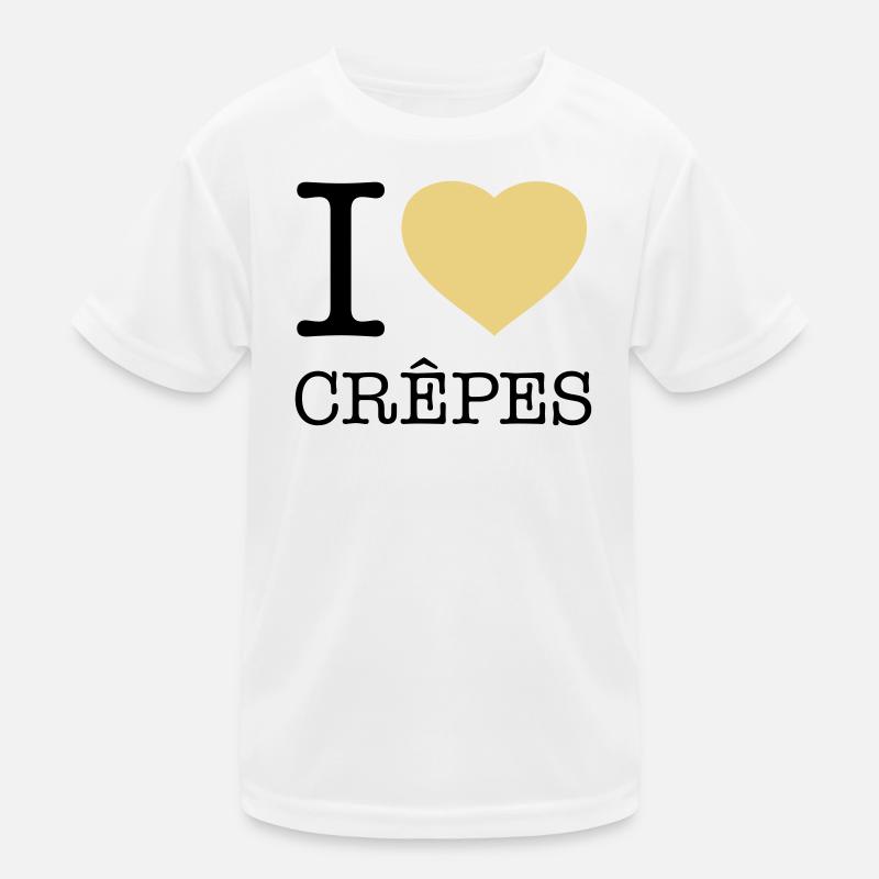 I LOVE CREPES Pfannkuchen Kinder Funktions-T-Shirt