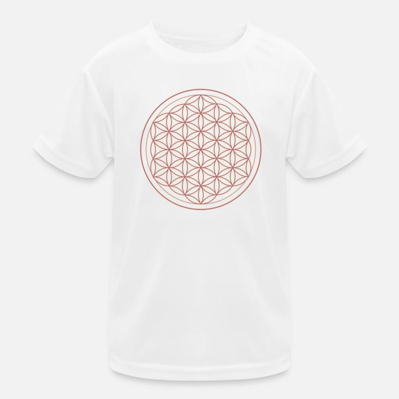Blume des Lebens Muster Neon Kinder Funktions-T-Shirt