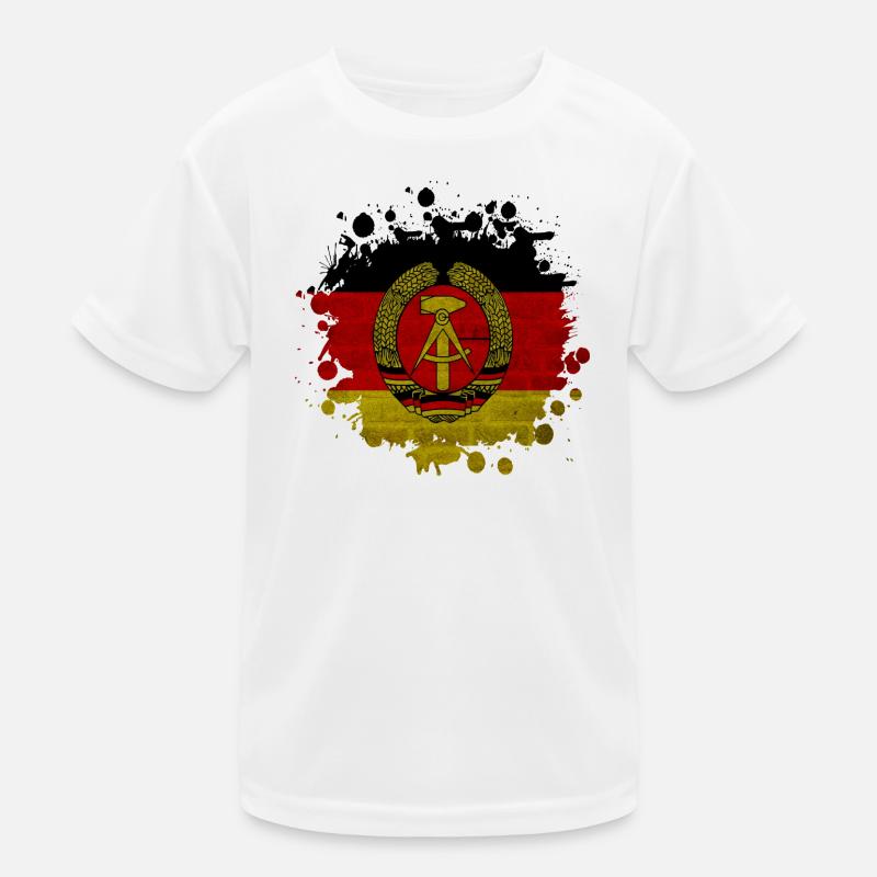 DDR Fleck Klecks / Geschenk Flagge Ostdeutschland Kinder Funktions-T-Shirt