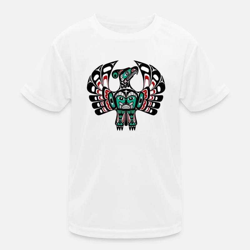 Northwest Pacific coast Haida art Thunderbird Kinder Funktions-T-Shirt