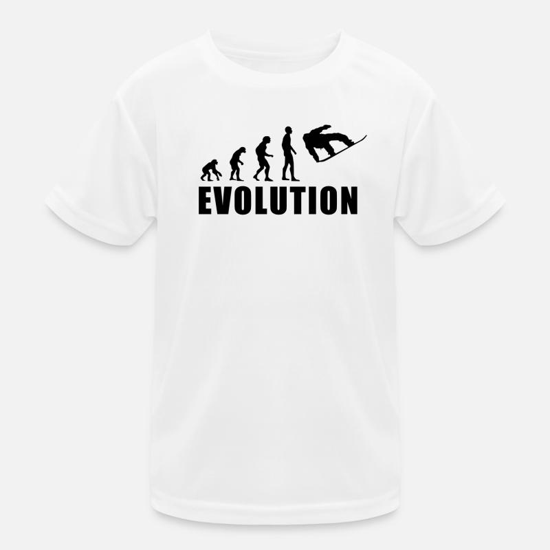 EVOLUTION SNOWBOARD Schnee Winter Geschenk Kinder Funktions-T-Shirt