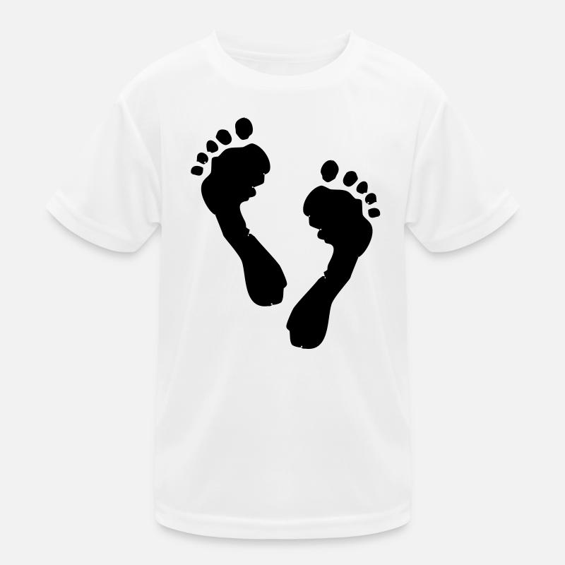 Feet Silhouette Kids Functional T-Shirt