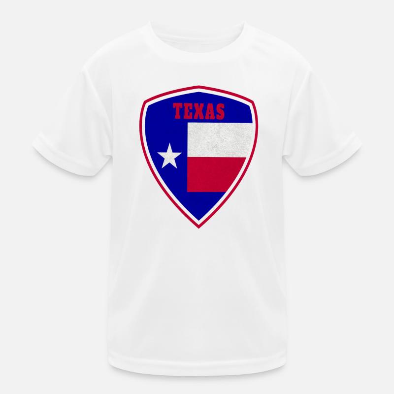 Texas Blason emblème cadeau de drapeau T-shirt sport Enfant