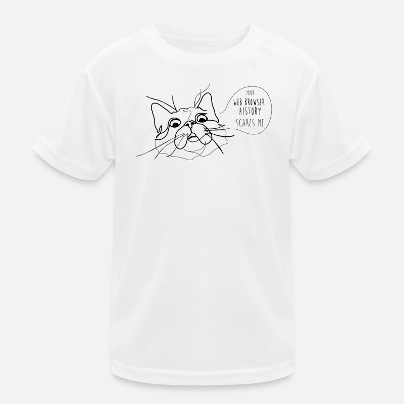 Cat Meme - Historique du navigateur Web effrayant T-shirt sport Enfant