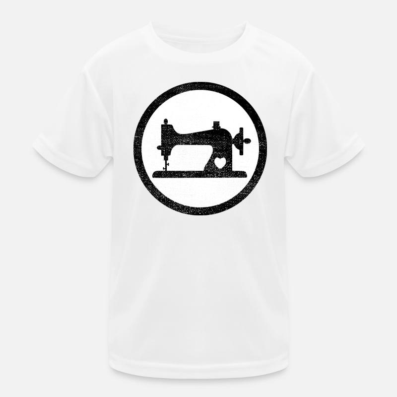 sewing machine1 black Kids Functional T-Shirt