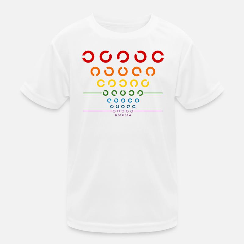 Rainbow Eye Test Kids Functional T-Shirt