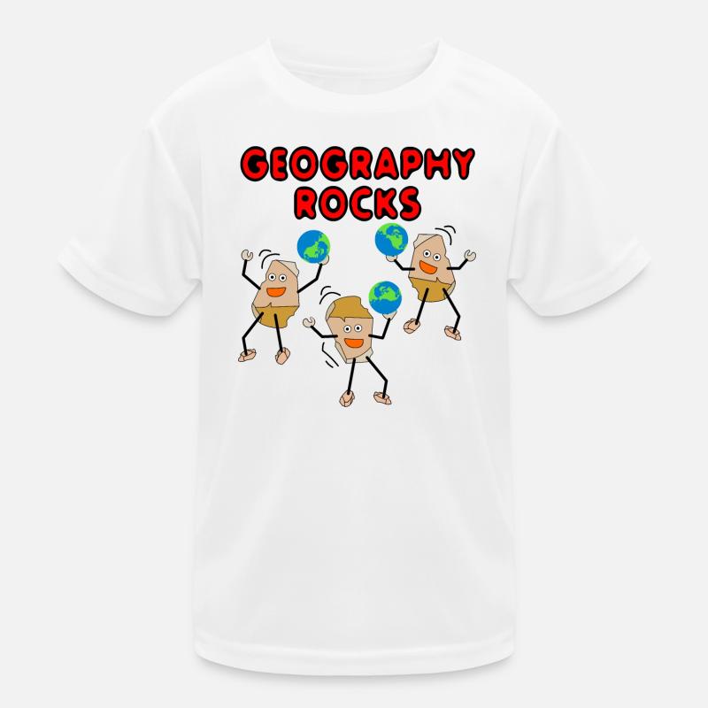 Geography Rocks Kinder Funktions-T-Shirt