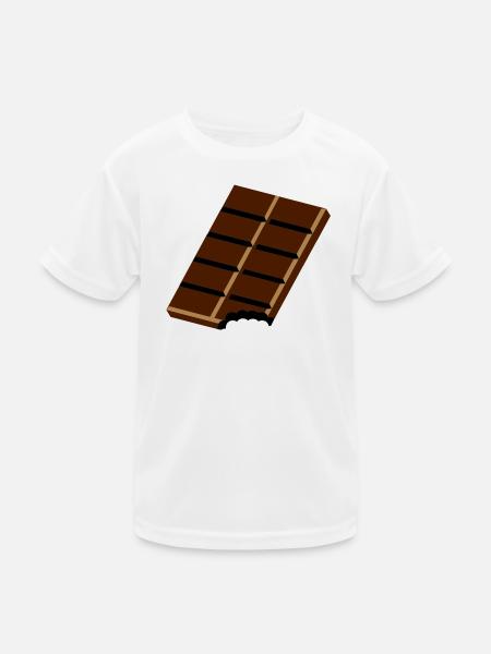 Eine Tafel Schokolade - Kinder Funktions-T-Shirt - Weiß - Vorne
