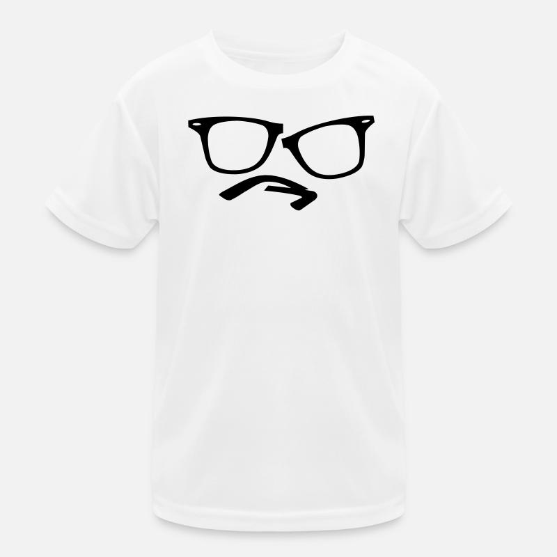 brille nerdbrille hipster Kinder Funktions-T-Shirt