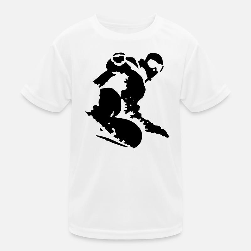 Snowboarding Kinder Funktions-T-Shirt