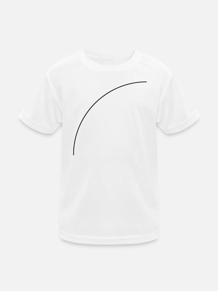 Viertelkreis - Kinder Funktions-T-Shirt - Weiß - Vorne