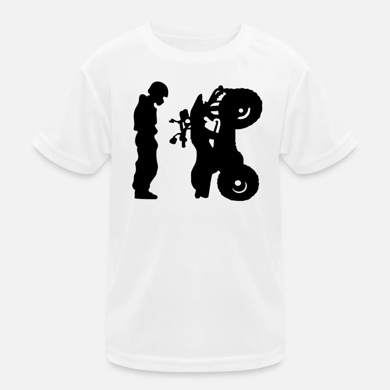 Quad - Kinder Funktions-T-Shirt - Weiß