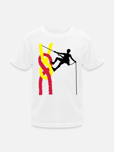 climbing - Kinder Funktions-T-Shirt - Weiß - Vorne