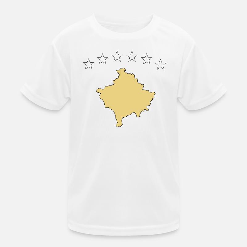 kosovo - Kinder Funktions-T-Shirt - Weiß