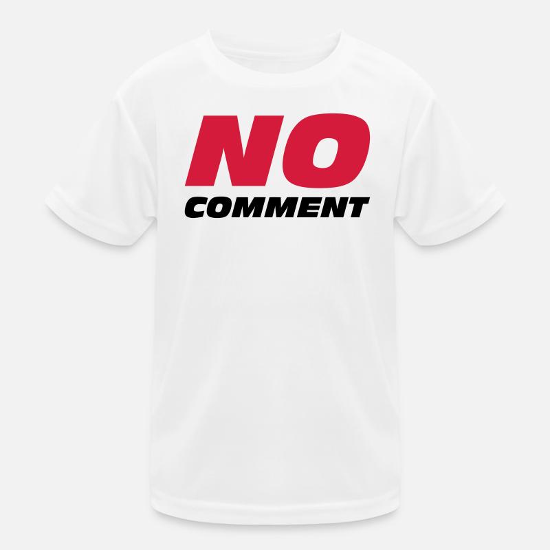 No Comment - Kinder Funktions-T-Shirt - Weiß
