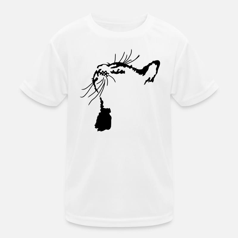 Chat - T-shirt sport Enfant - blanc