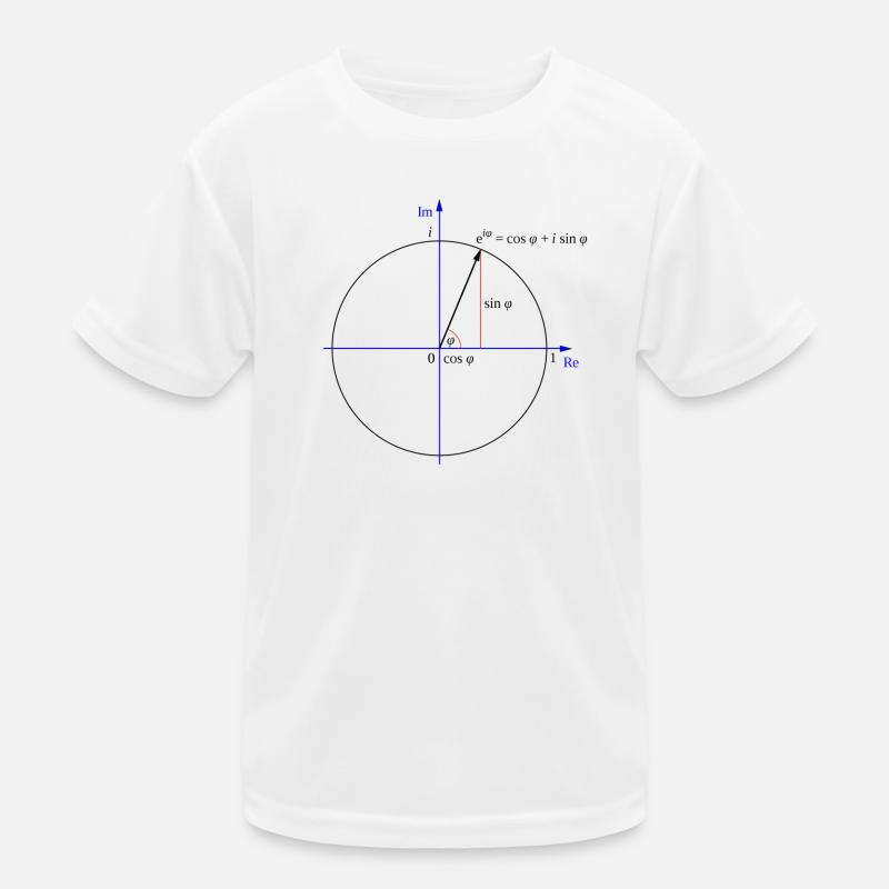 Eulers Formel - Kinder Funktions-T-Shirt - Weiß