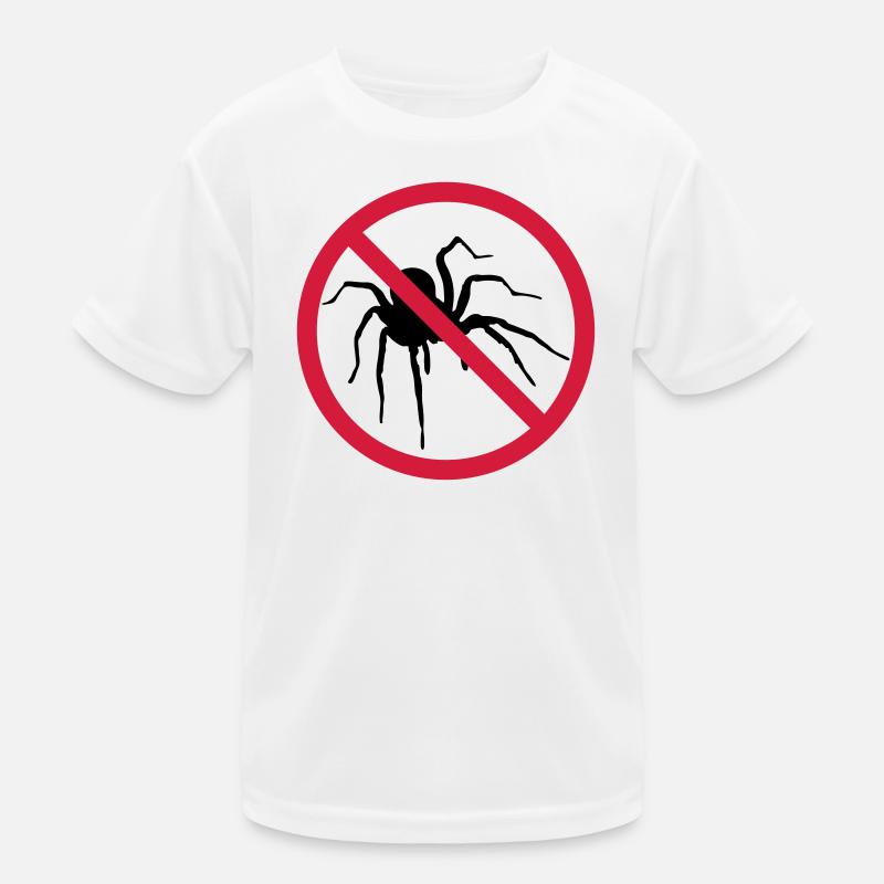 no spider forbidden shield spider design cl Kids Functional T-Shirt