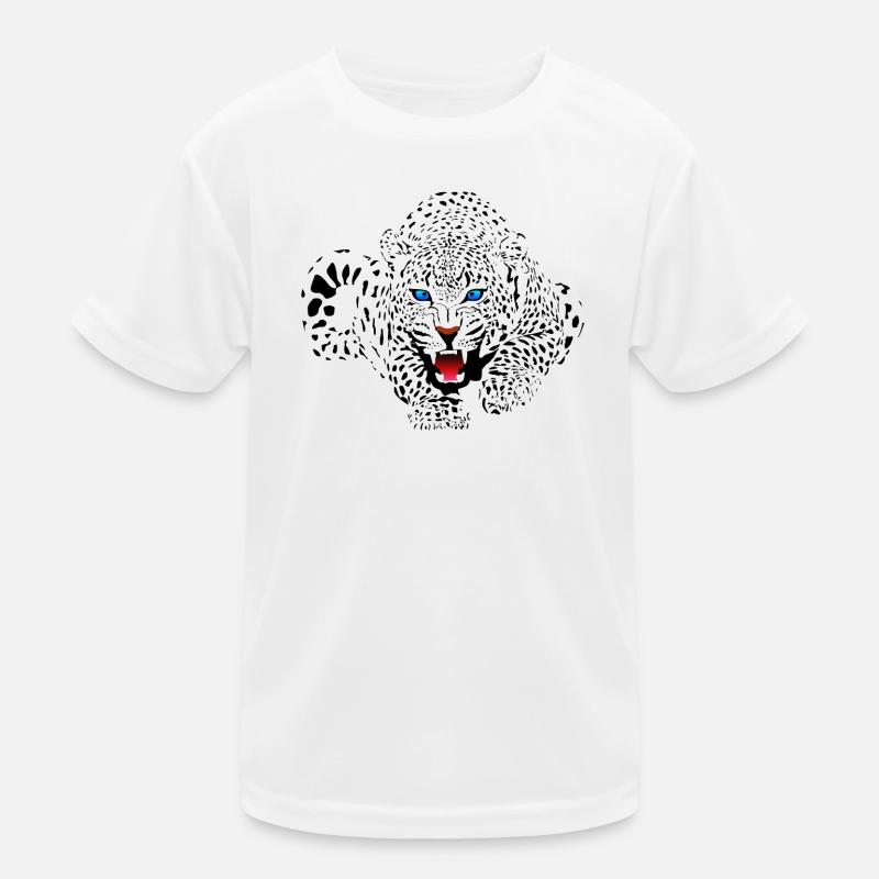 Jaguar aux yeux bleus sur le point d’attaquer T-shirt sport Enfant