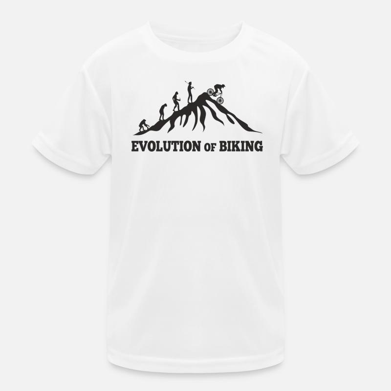 Evolution of Biking Downhill Entstehung  Kinder Funktions-T-Shirt