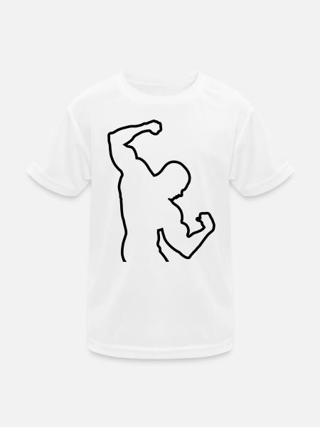 bodybuilding - Kids Functional T-Shirt - white