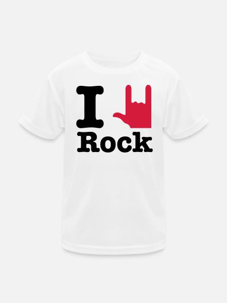 i love rock - I Love Rock - T-shirt sport Enfant - blanc