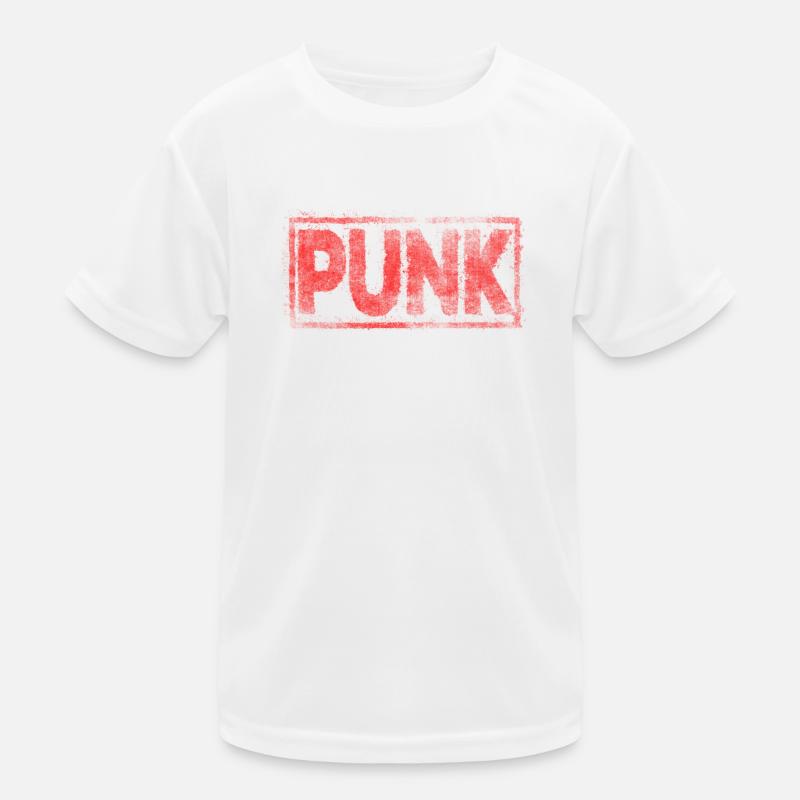 Punk - Kinder Funktions-T-Shirt - Weiß